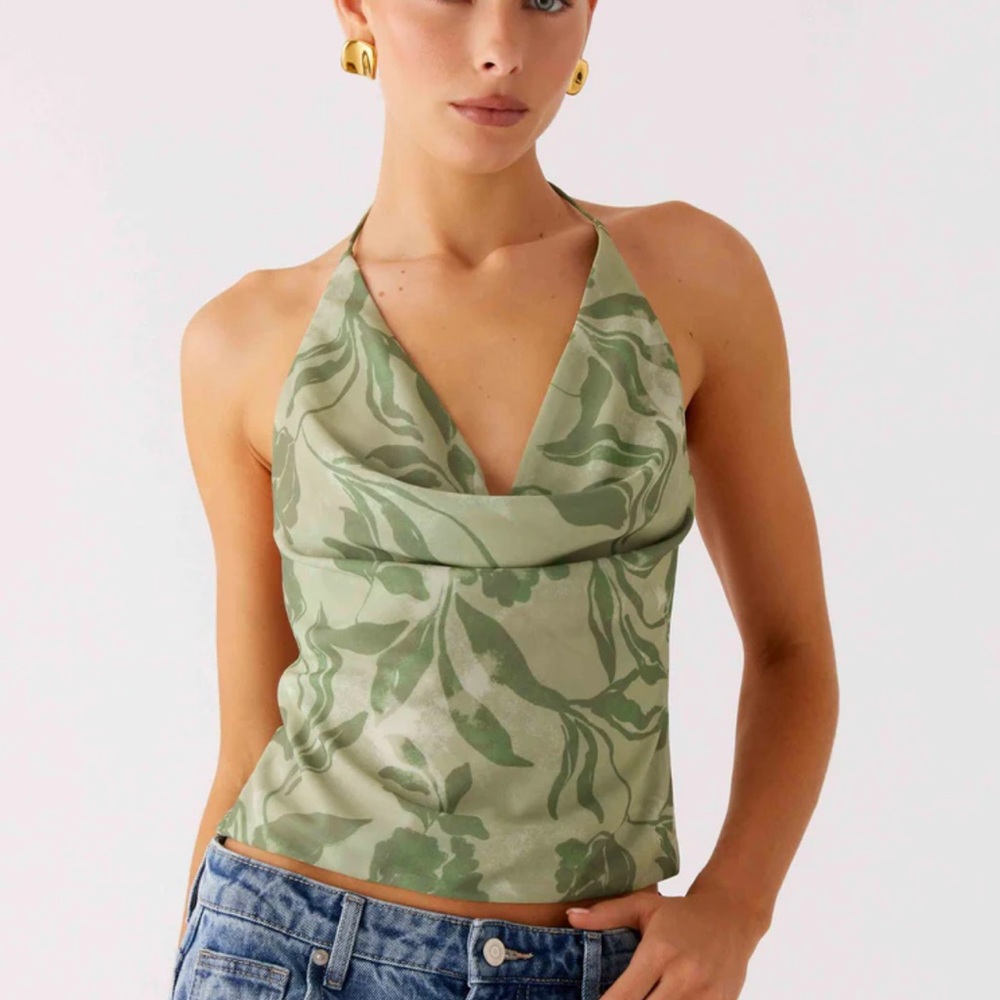Peppermayo Sage Green halter and skirt set